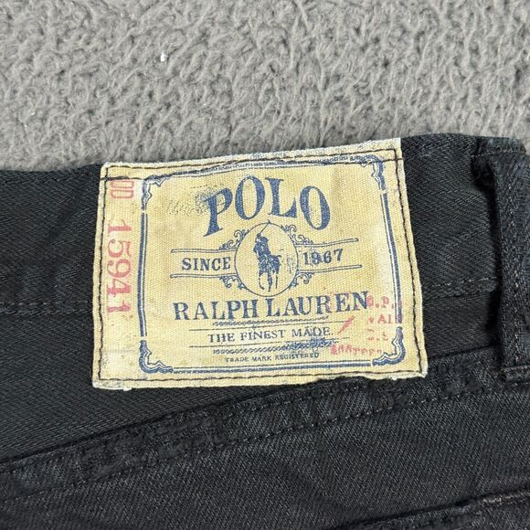 Polo Ralph Lauren Jeans Mens 30x30 Black 867 Classic Fit Denim Pants Preppy - Picture 10 of 16
